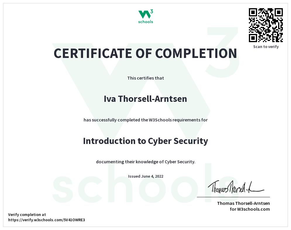 Cyber Security Certificate